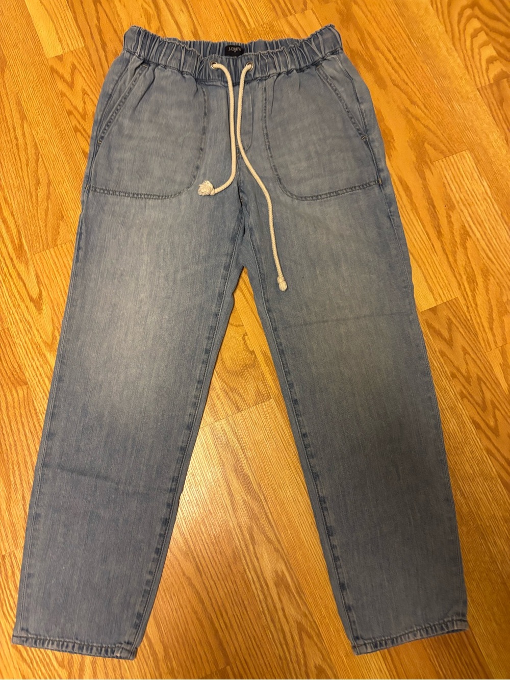 J. Crew Light Blue Slim Chambray Drawstring Pants Size 26 Women